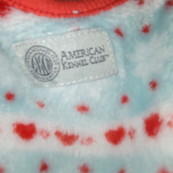 🆕️ American Kennel Club Fleece Heart Print Dog PJs Pajamas Outfit Size Large 🐶 - Picture 3 of 5